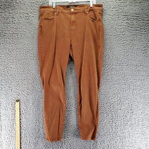 Liverpool Jeans Womens 18W Brown Skinny Cotton Blend Stretch Denim